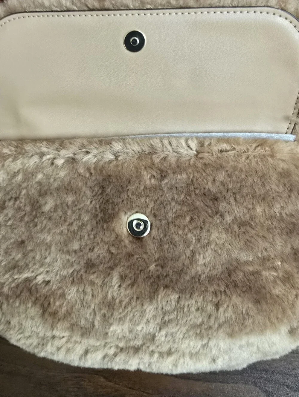 NWT Kate Spade Rosie Faux Fur Belt Bag Light Fawn